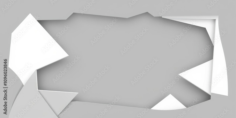 Geometric shapes with sharp edges cut out to create a stylized composition on the grey background, cutting edge design, geometric shapes, geometric patterns Geometric shapes with sharp edges cut out to create a stylized composition on the grey background, cutting edge design, geometric shapes, geometric patterns