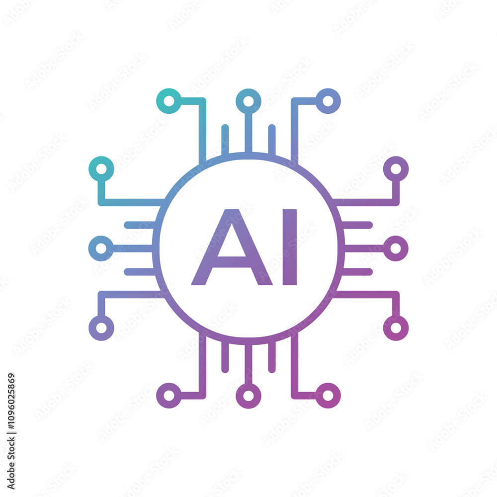 Artificial Intelligence AI Chip in Human Brain. Artificial Intelligence icon with Machine learning, digital skills, generative AI, AI technology, algorithm, virtual intelligence and future Artificial Intelligence AI Chip in Human Brain. Artificial Intelligence icon with Machine learning, digital skills, generative AI, AI technology, algorithm, virtual intelligence and future