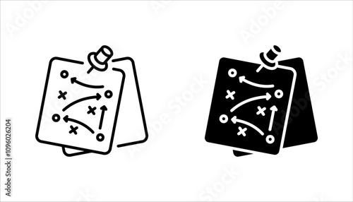 strategy thin line vector icon set, vector illustration on white background