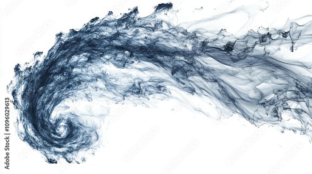 Obraz premium Scientific illustration of a tornado isolated in white background