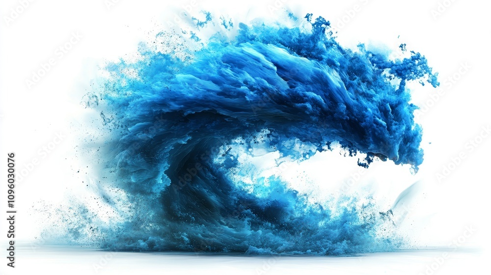 Fototapeta premium Scientific illustration of a tornado isolated in white background