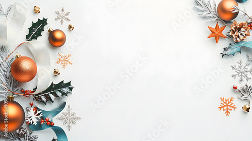 Wallpaper Mural Christmas and new year with Elegant Ornaments Style  Perfect for Tags, Posters, and Banners with Space for Text Torontodigital.ca