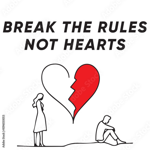 Broken heart t-shirt design for teens 