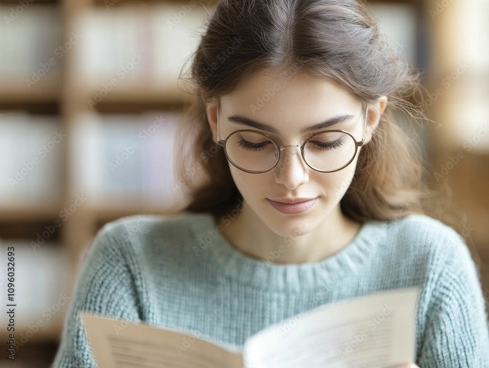 Student reviewing degree choice materials in a cozy study space, natural light, focused expression Student reviewing degree choice materials in a cozy study space, natural light, focused expression