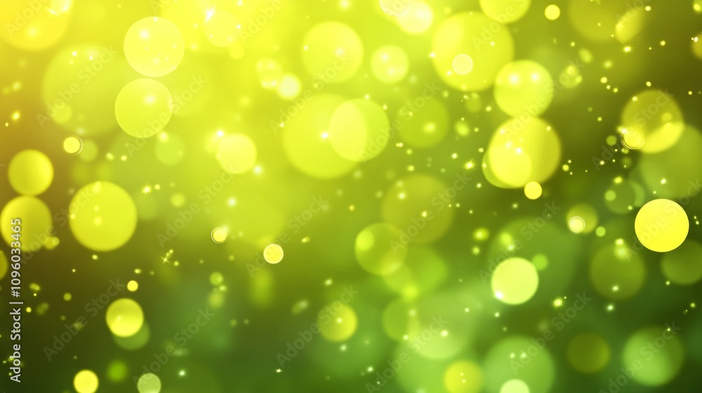 Vibrant Green and Yellow Bokeh Background Vibrant Green and Yellow Bokeh Background
