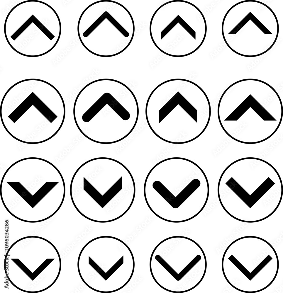 Set of Swipe up-down icon. Exchange symbol. Scroll button symbol Set of Swipe up-down icon. Exchange symbol. Scroll button symbol