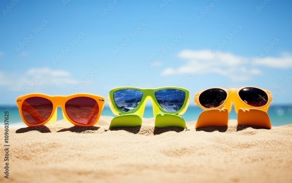 Obraz premium Summer on the beach, sunbathing