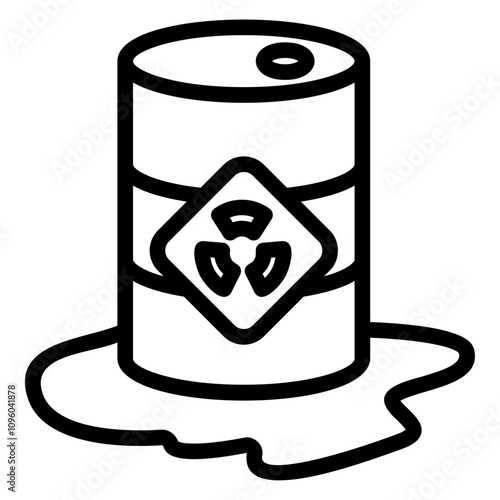 toxic waste Line Icon
