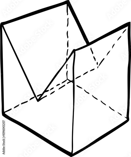 hand drawn cartoon geometric form illustration.