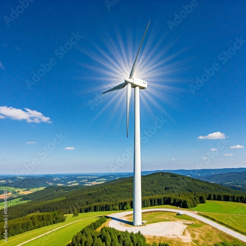 wind turbines in the field
