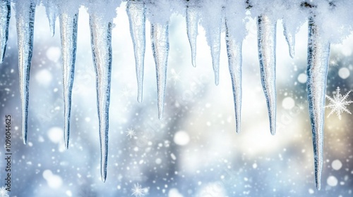 Wallpaper Mural Delicate icicles hanging from a tree branch. Winter Scene Torontodigital.ca