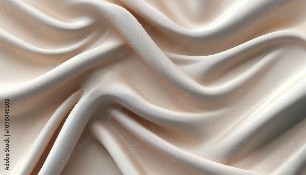 Obraz premium Elegant soft beige satin fabric .Generative AI