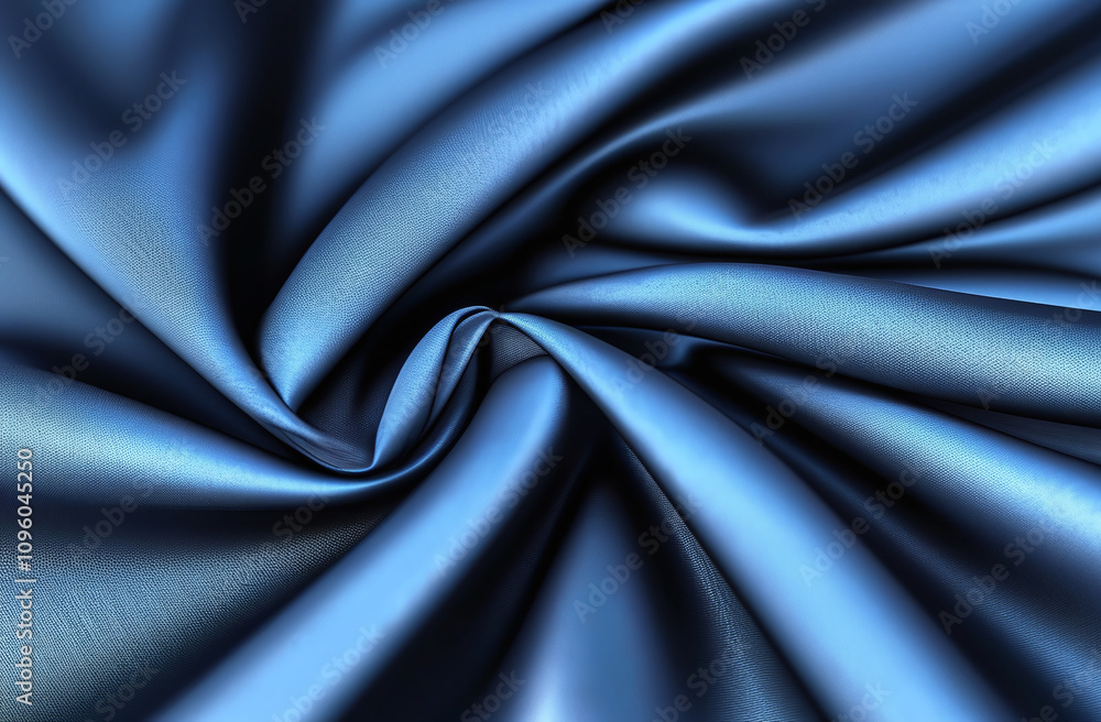 Fototapeta premium Elegant soft blue satin fabric.Generative AI