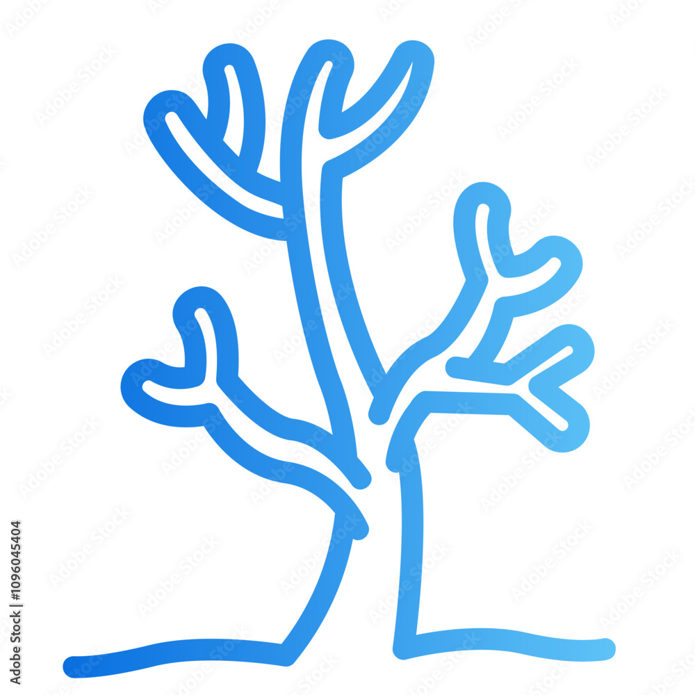 dry tree Gradient icon