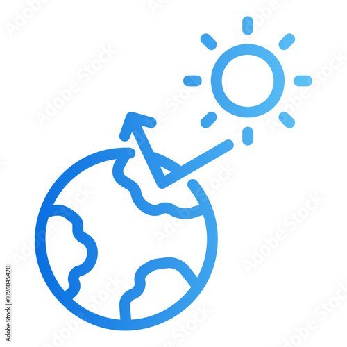 greenhouse effect Gradient icon