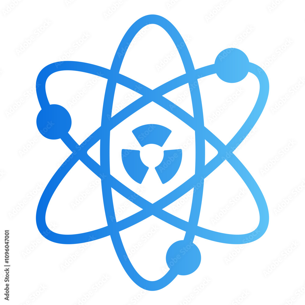 nuclear energy Gradient icon nuclear energy Gradient icon