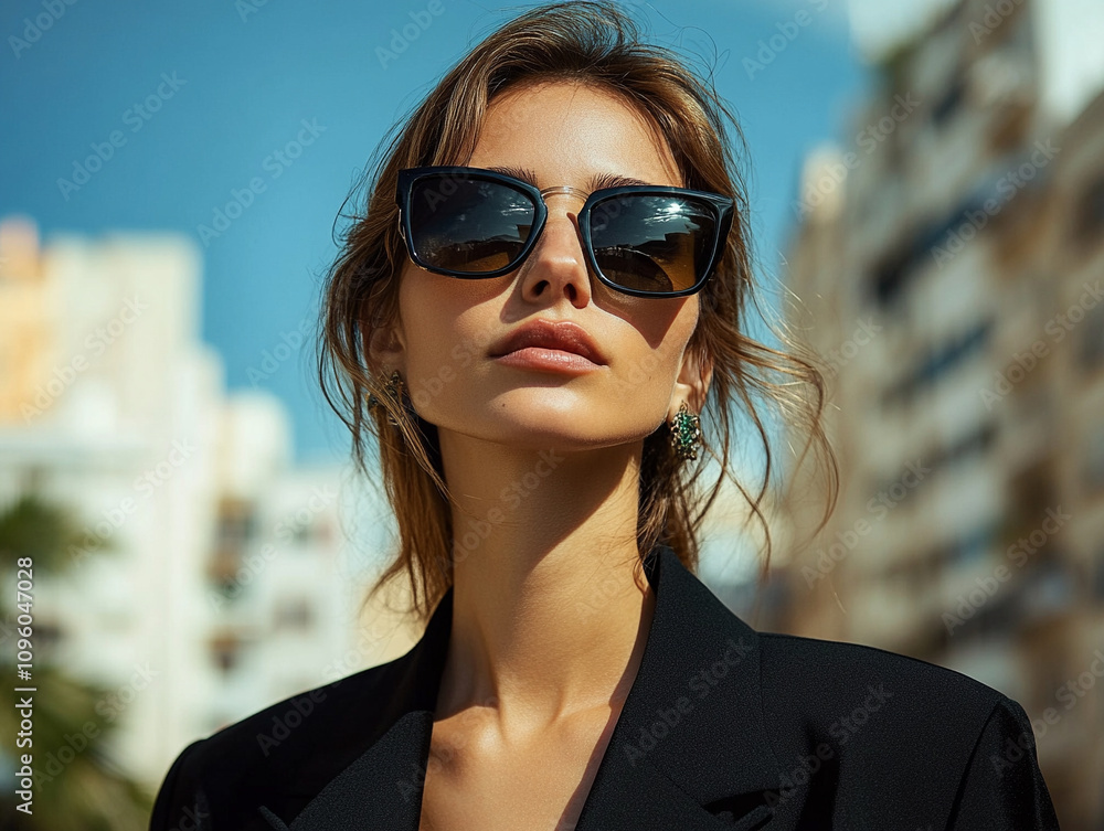 Modern Sunglasses on Woman Fashion Product Shoot Modern Sunglasses on Woman Fashion Product Shoot