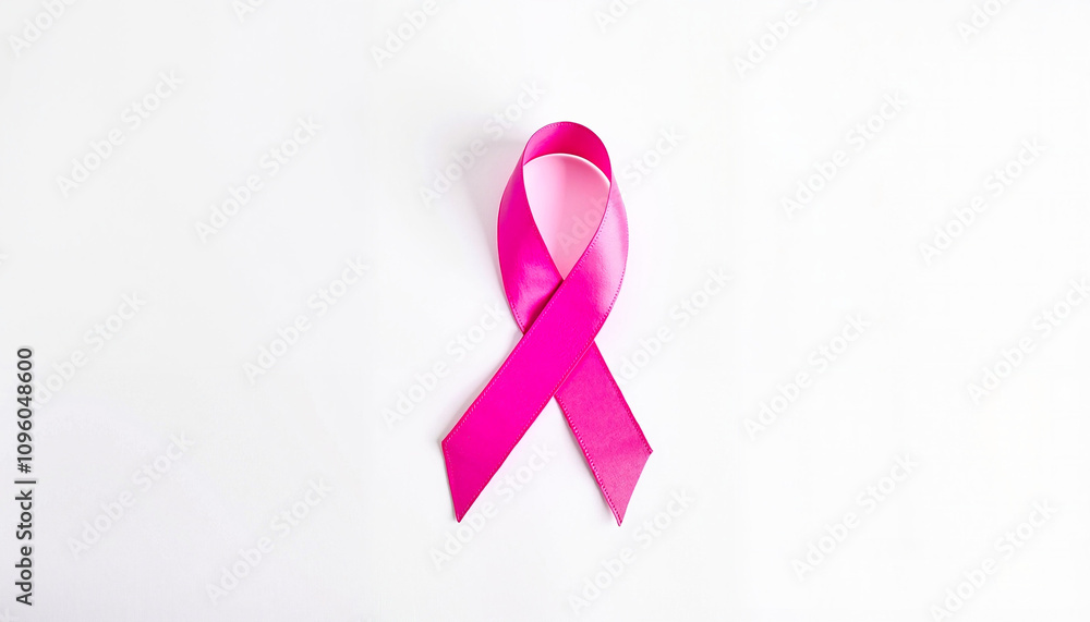 Pink ribbon symbol isolated on white background Pink ribbon symbol isolated on white background