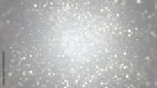 Glittering Silver Gray Bokeh Dots Circle Background Loop