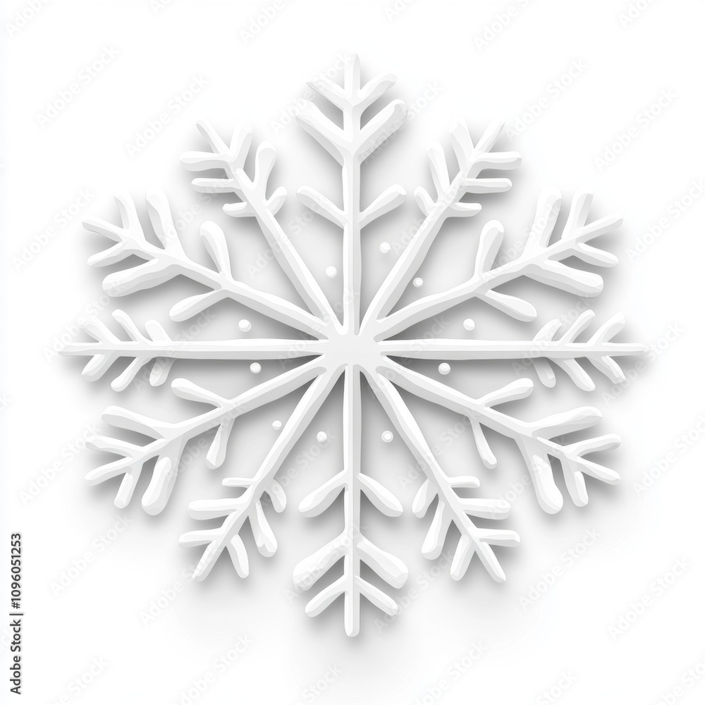 Delicate White Snowflake Design on a Clean Background Showcasing Intricate Patterns and Textures Ideal for Winter Themes, Seasonal Decor, and Craft Projects Delicate White Snowflake Design on a Clean Background Showcasing Intricate Patterns and Textures Ideal for Winter Themes, Seasonal Decor, and Craft Projects