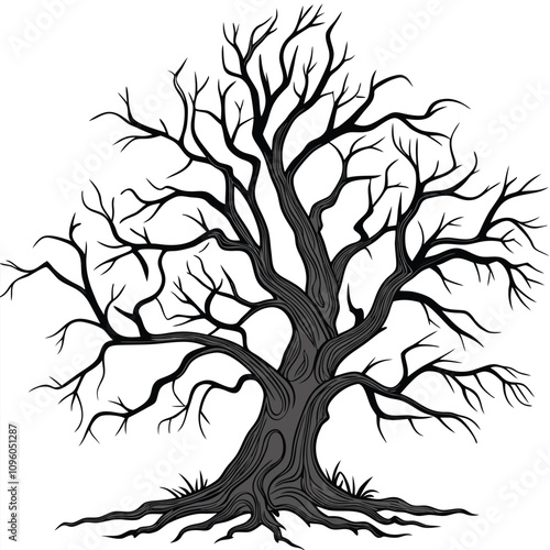 Ancient Haunted Tree with Rotting Bark