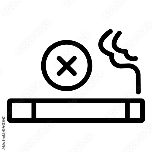 no smoking Line Icon