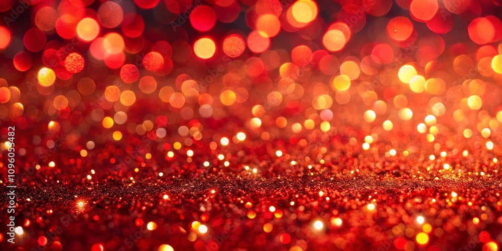 Red Glitter Bokeh Festive Abstract Background Red Glitter Bokeh Festive Abstract Background
