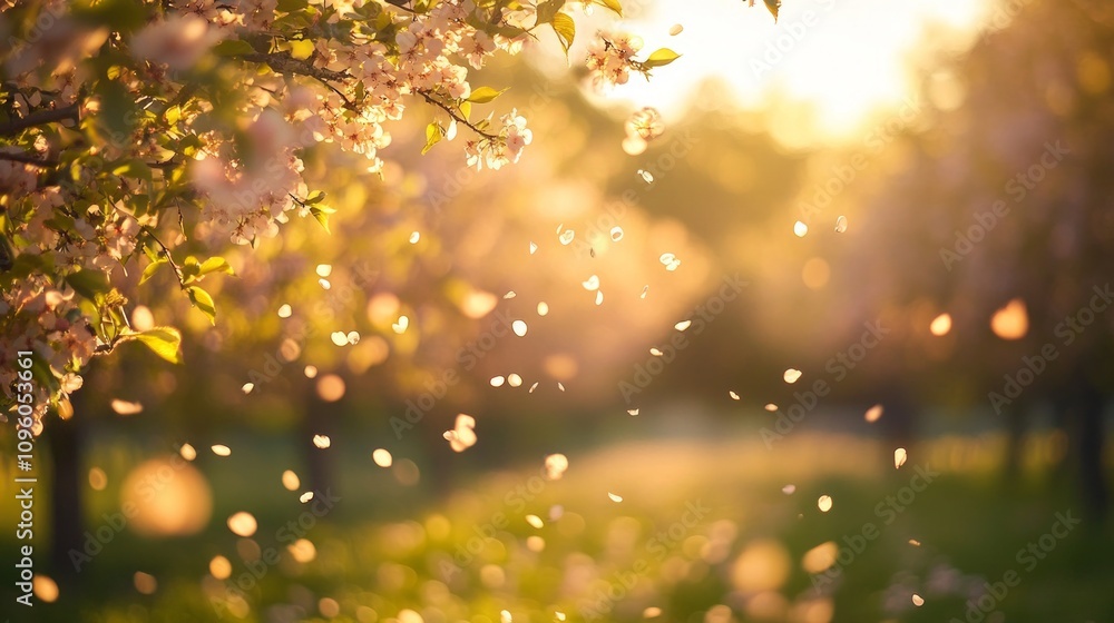 Spring Blossom in the Golden Sunlight Spring Blossom in the Golden Sunlight