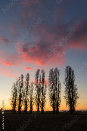 Obraz na płótnie GPS INSIDE Sunset Po Valley fields field landscape panorama w salonie