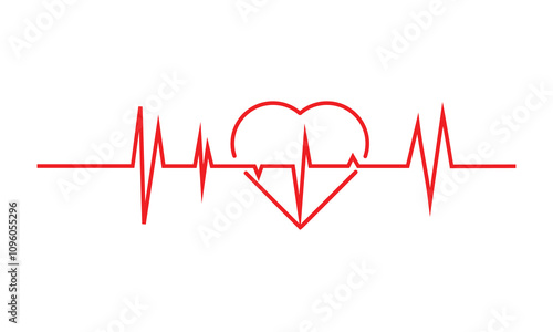 heart rhythm set , Electrocardiogram, ECG - EKG signal, Heart Beat pulse line icon concept design element , Concept of sport. Signs of rhythm, healthy life unhealthy ecg.
