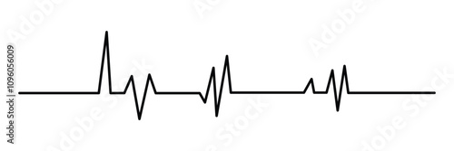 Heart beat line icon. EKG heart beat line, vector. Cardiogram line icon, sign. Heart pulse silhouette, icon, symbol. Heartbeat pulse vector. Vector illustration.