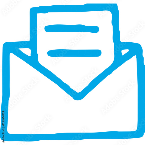 Mail single vector line icon