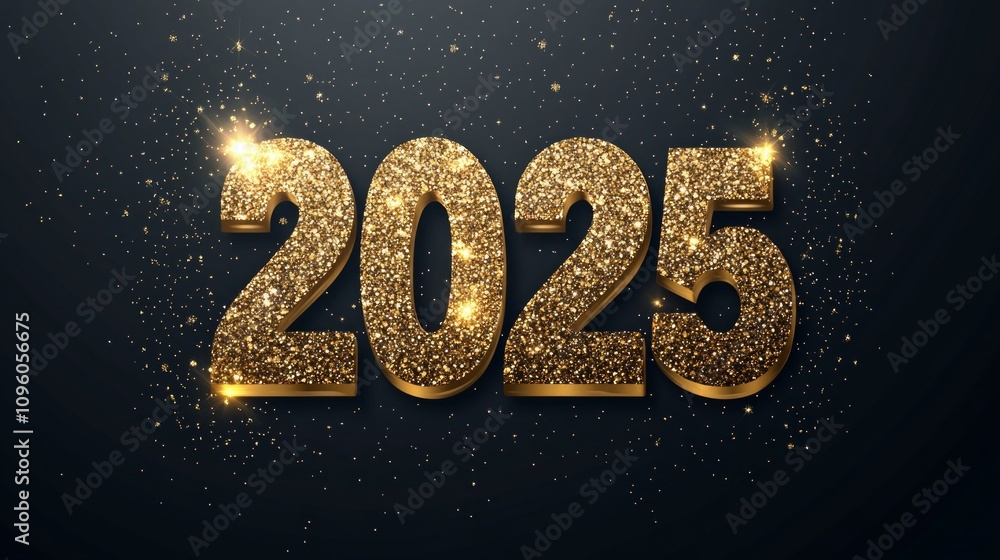 2025 New Year's Glitter Design 2025 New Year's Glitter Design