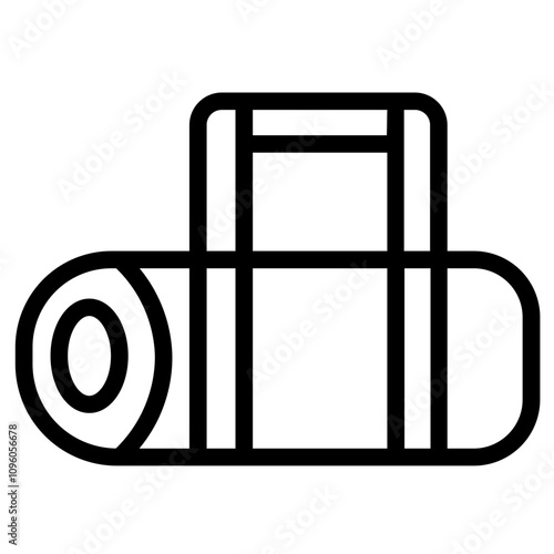 Fitness Mat Workout Line Icon