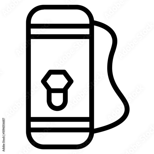 Fitness Mat Workout Line Icon