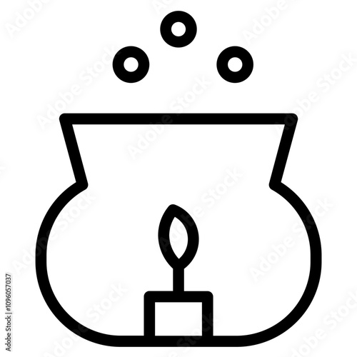 Aroma Incense Spa Line Icon
