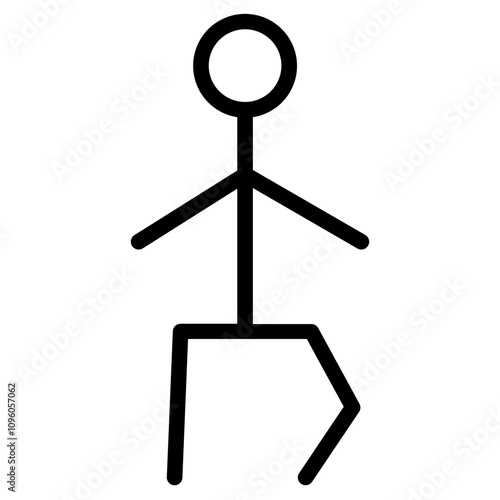 Balance Person Pose Line Icon