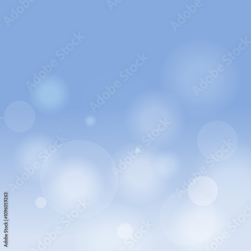 Blue Flowing Blurry Bokeh Light Particles Background