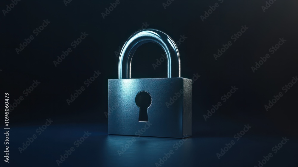 Digital padlock for computing system on dark blue background, cyber security technology for fraud prevention and privacy data network protection concept Digital padlock for computing system on dark blue background, cyber security technology for fraud prevention and privacy data network protection concept
