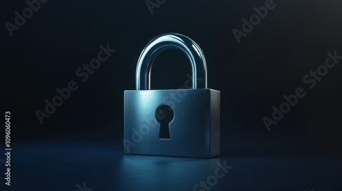 Wallpaper Mural Digital padlock for computing system on dark blue background, cyber security technology for fraud prevention and privacy data network protection concept Torontodigital.ca