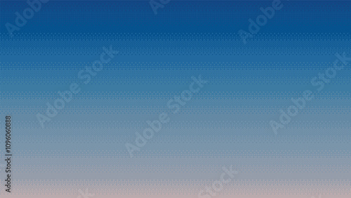 Evening sky background in pixel art style. Retro video-game backdrop vector illustration.