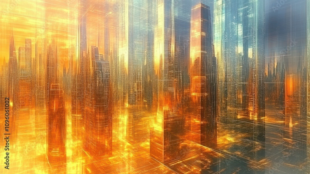 Dynamic futuristic cityscape, an abstract wallpaper or background concept, likely to become a best-seller Dynamic futuristic cityscape, an abstract wallpaper or background concept, likely to become a best-seller
