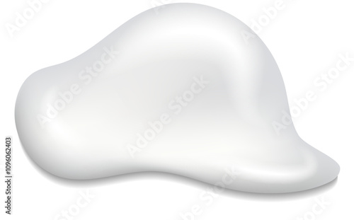 Cosmetic lotion or cream mockup. White realistic texture