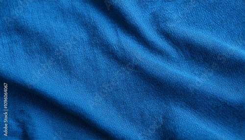 blue hemp viscose natural fabric cloth color, sackcloth rough texture of textile fashion abstract background