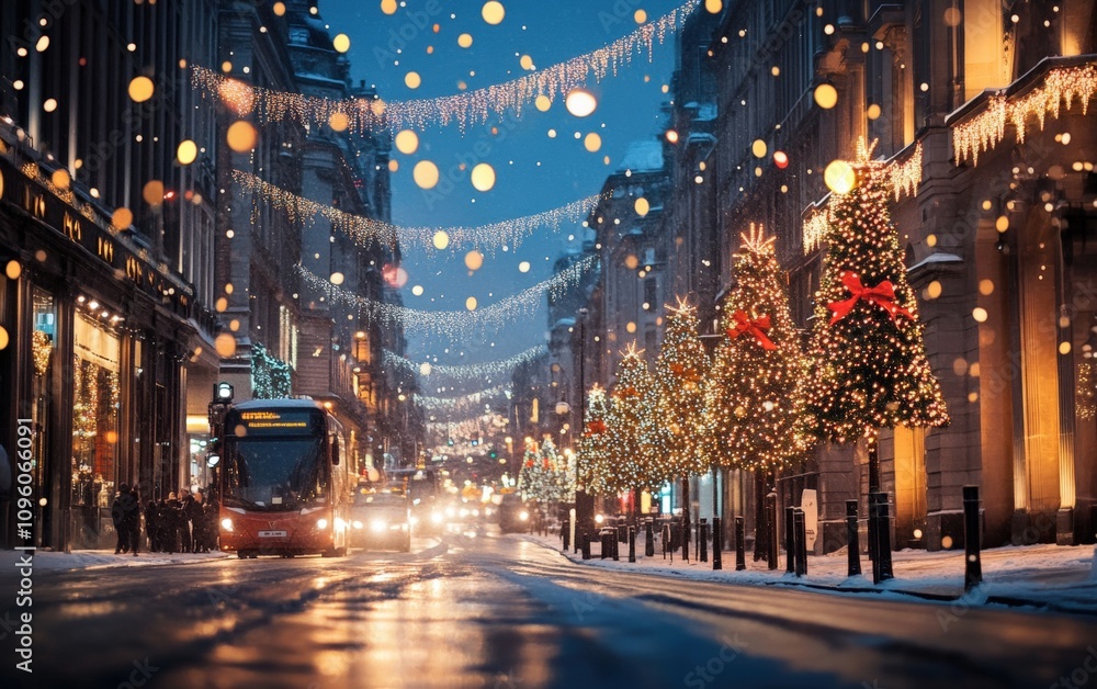 modern street christmas background modern street christmas background