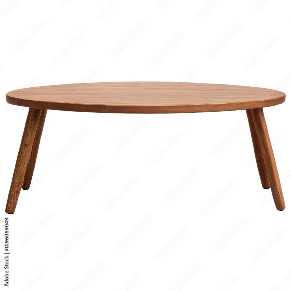 A minimalist wooden table isolated against the transparent background A minimalist wooden table isolated against the transparent background