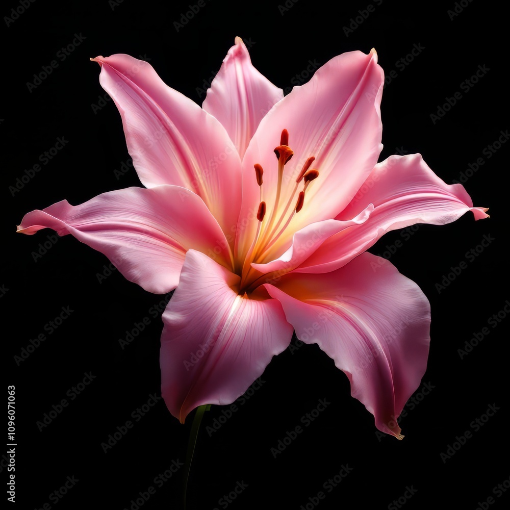 AI-generated pink lily portraits. AI-generated pink lily portraits.