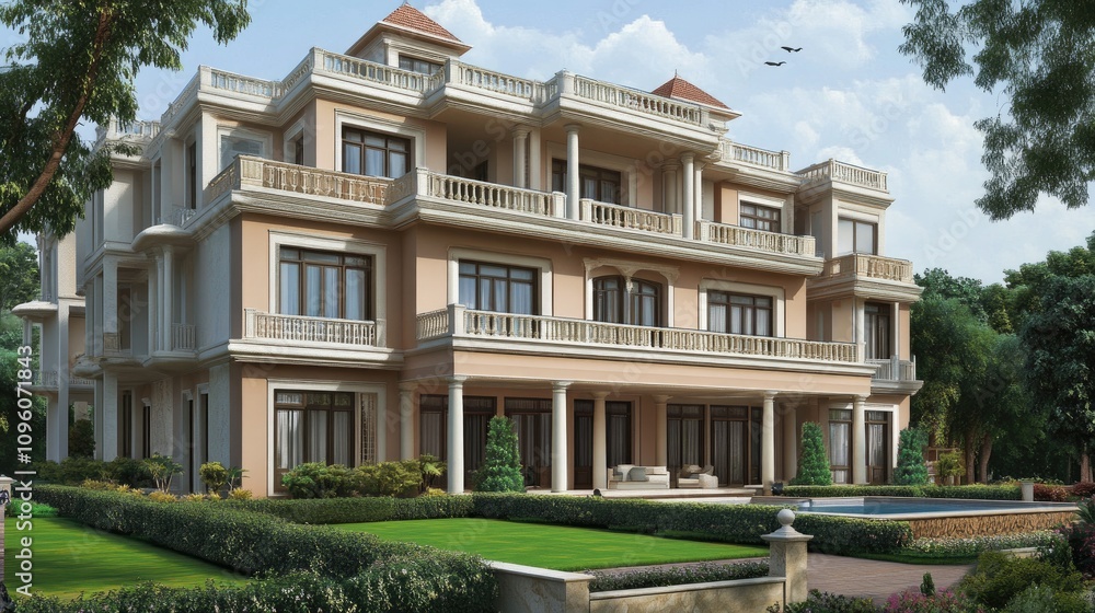 Obraz premium Contemporary Indian Home Elevation Design