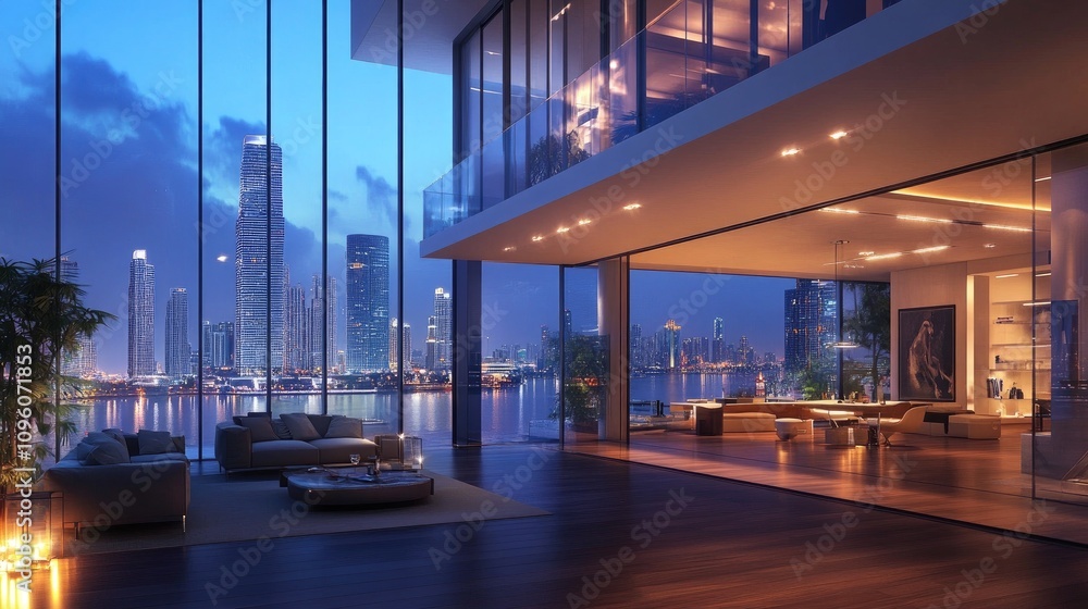 Contemporary Luxury House with Elegant Wood Floor Contemporary Luxury House with Elegant Wood Floor