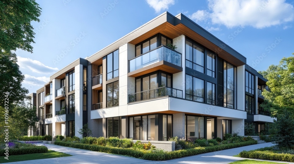 Modern Residential Apartment Building Facade Modern Residential Apartment Building Facade